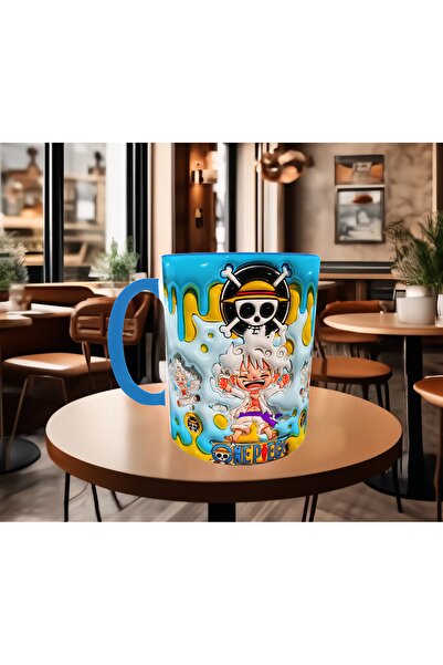Mugs and love One piece baskı porselen kupa