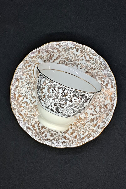 ABBETC Colclough China Made in Longton England Antique Porcelain Tea Cup 2 Pieces 170 ml