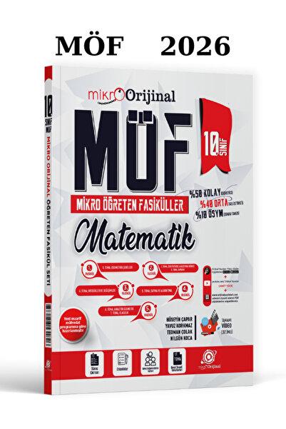 Orijinal Yayınları Mikro 10. Sınıf Matematik MÖF Mikro Öğreten 5 li Fasikül Seti