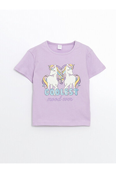 LC Waikiki Dievčenské tričko s potlačou Crew Neck