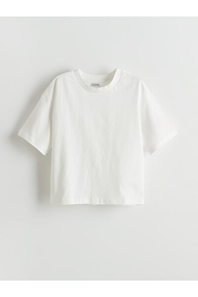 LC Waikiki LCW Mädchen-T-Shirt mit Rundhalsausschnitt