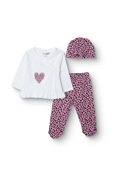 ebebek Hello Baby HelloBaby Kız Bebek Yenidoğan Zıbın-Şapka-Patikli İnterlok ...