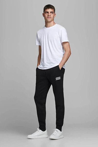 Jack & Jones Ανδρικό μαύρο αθλητικό παντελόνι Jpstgordon Jjnewsoft 12178421