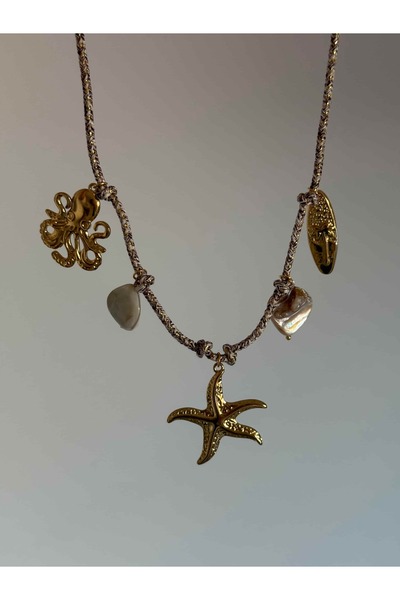 Vola Collection قلادة بحبل فولاذي على شكل أخطبوط ونجمة