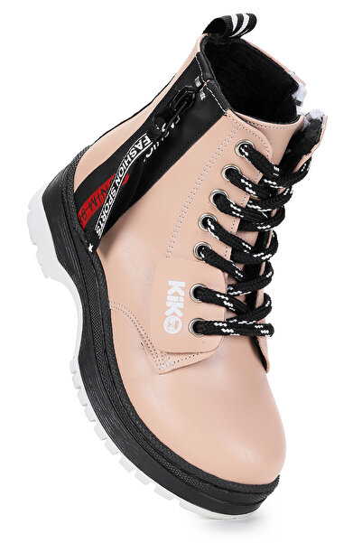 Kiko Kids Fashion Leather Zippered Thermo Sole Girls' Boots