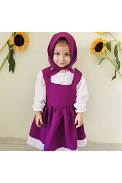 Genel Markalar Maşa ile Koca Ayı Kız Çocuk/Bebek Kostümü - Maşa Kostümü