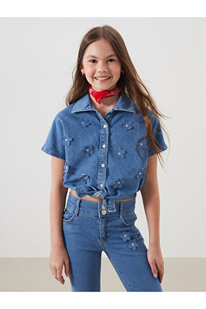 LC Waikiki Визия Нова колекция Дънки с флорални мотиви за момичета