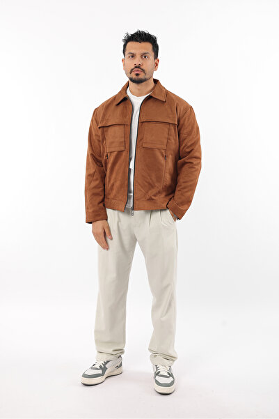 Rodrigo Ανδρικό μπουφάν με φερμουάρ με επένδυση από σουέτ