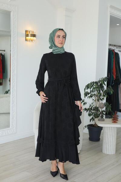 MissWhence Cupro Dantel Detaylı Elbise 38806