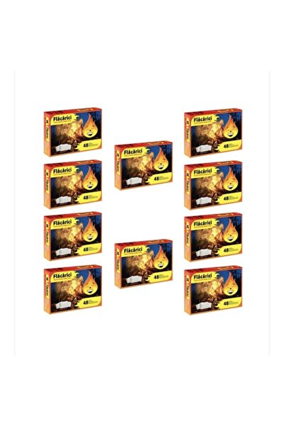 Flamex Set of 10 boxes of fire-lighting tablets, 48 pcs/box, Flacarici