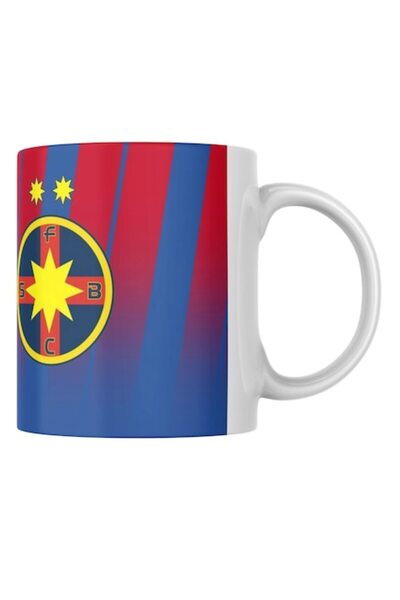 T&M Personalizare Cană personalizată „FCSB” v1, Sport, Fotbal, Fan, Albă, 330 ml