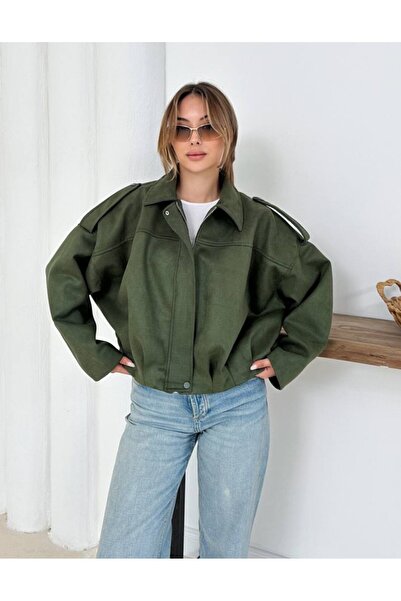 GM Butikk Jachetă de piele de căprioară oversize pentru femei New Season ZR J...