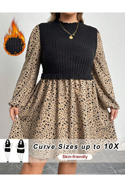 Sheya Shein Curve+ mini dress, mix colors