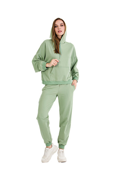 MOPİ Soft Two Thread Tracksuit with Hood and Kangaroo Pocket