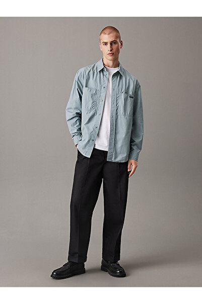 Calvin Klein Men's Cotton Poplin Relaxed Shirt