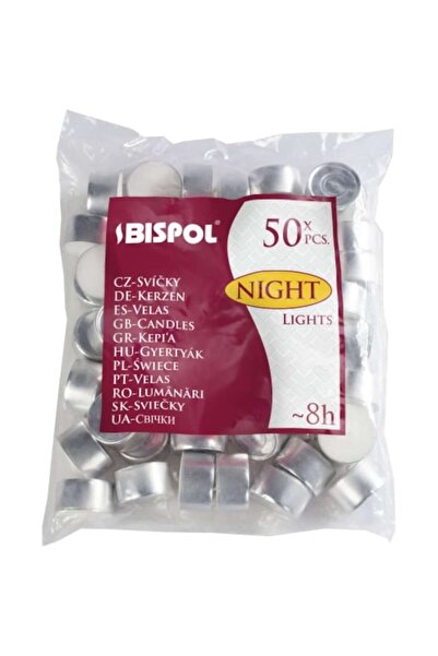 AURA Lumânări tip pastilă - Ardere 8 ore - 50 bucăți