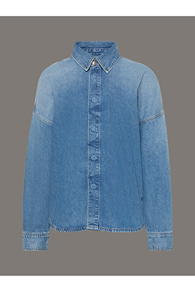 Calvin Klein Women's Relaxed Linen Denim Shirt