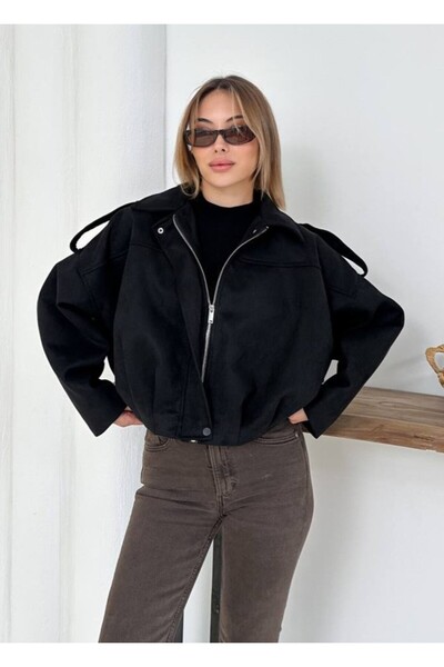 GM Butikk Yeni Sezon ZR Oversize Süet Kadın Ceket Viral Ceket Süet Ceket