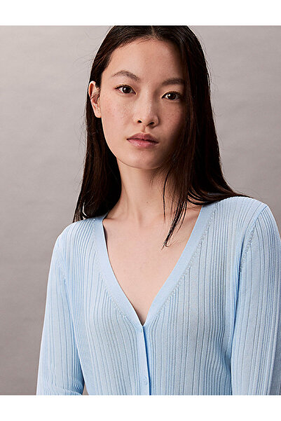 Calvin Klein Women's Shiny Viscose Rib Sweater