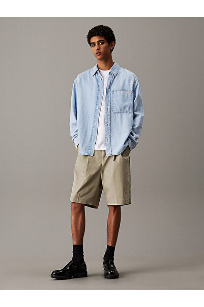 Calvin Klein Men's Regular Linear Denim Shirt