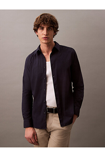 Calvin Klein Men's Solid Stretch Slim Shirt