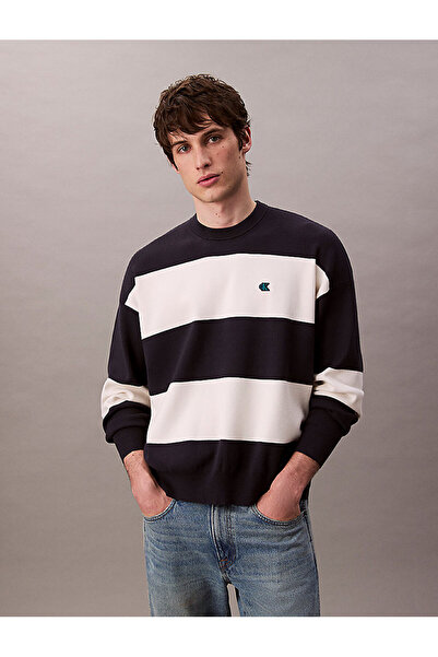 Calvin Klein Erkek Striped Snowy Kazak