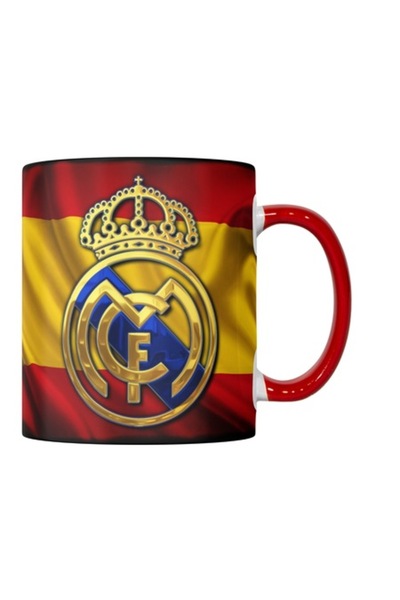 T&M Personalizare Cană personalizată - clubul de fotbal Real Madrid, roșie, 330 ml, v3