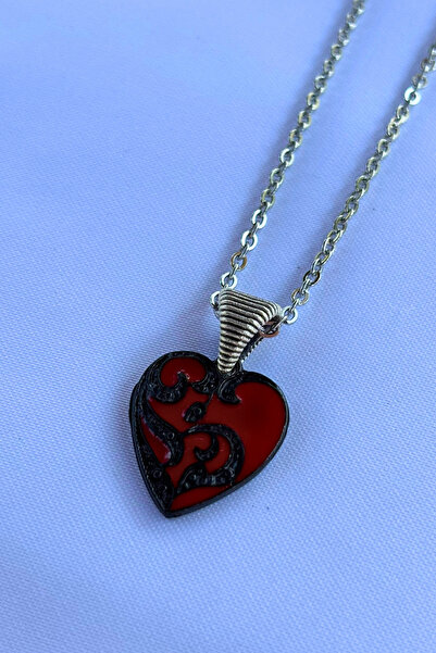 Begondio Kalp El İşçiliği Paslanmaz Çelik Zincir Kadın Kolye