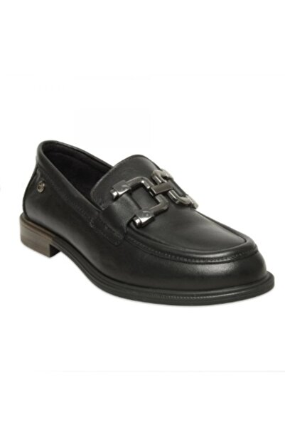 Mammamia D25Ka-3415 Women's Genuine Leather Short Heeled Daily Casual Shoes