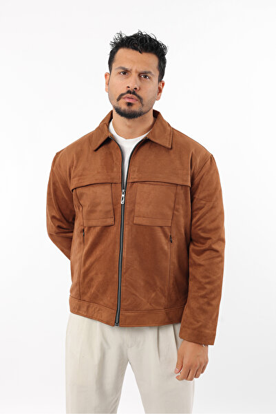 Rodrigo Ανδρικό μπουφάν με φερμουάρ με επένδυση από σουέτ