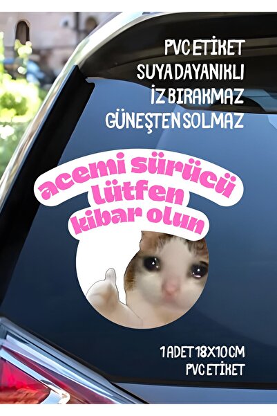 alışveriş kurdu Acemi Sürücü Yeni Sürücü Sticker Su Geçirmez Sticker Araba Motor Duvar Cam Etiket Sticker