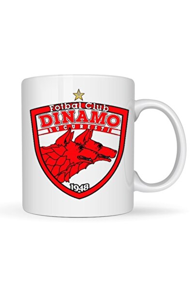 T&M Personalizare Cană personalizată „Dinamo” v6, Club Fotbal București, Sport, Suporteri, Albă, 330 ml
