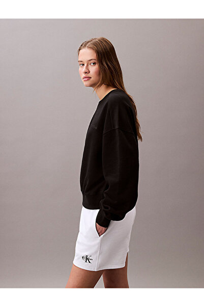 Calvin Klein Women's Logo Embroidery French Terry Sweatshirt