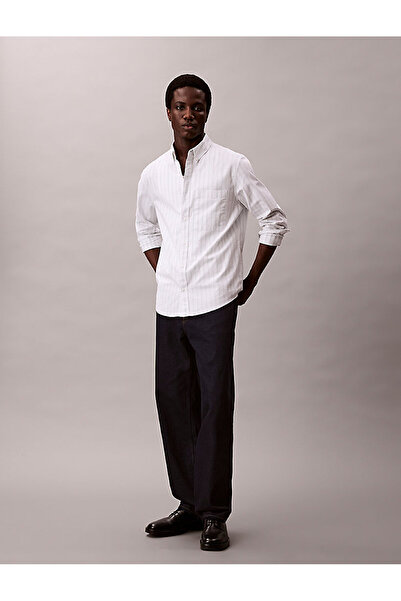 Calvin Klein Men's Stripe Oxford Shirt