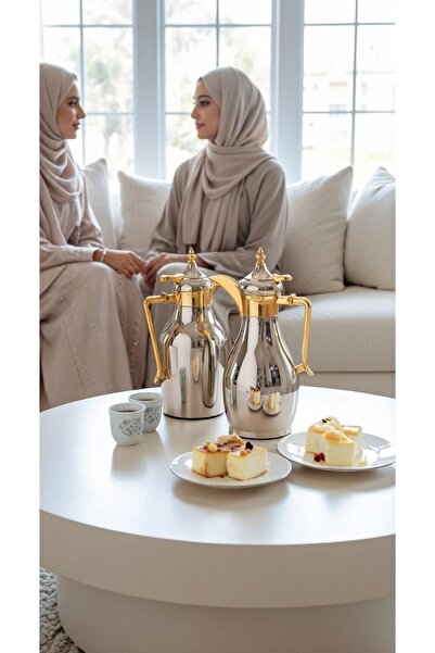 Generic 1 liter/700 ml tea and coffee thermos set