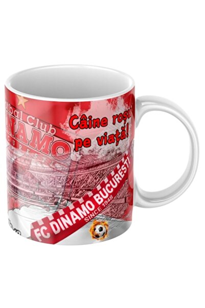 T&M Personalizare Cană personalizată - Dinamo București, Fotbal, Suporter, Albă, Ceramică, 330 ml, v12