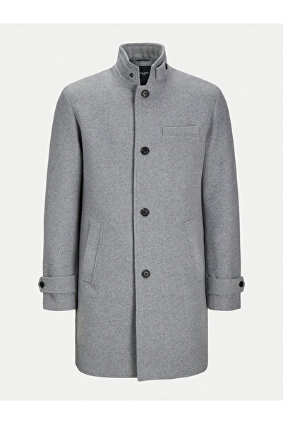 Jack & Jones Jack Jones Ανδρικό Μάλλινο Παλτό 12258672 Γκρι