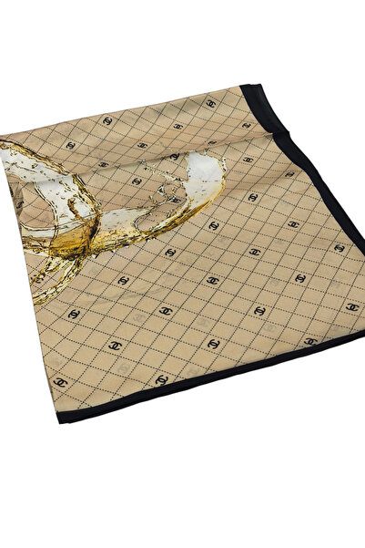 PİRAMİT EKOSE C DESEN VUAL İPEK ŞAL GOLD SARI