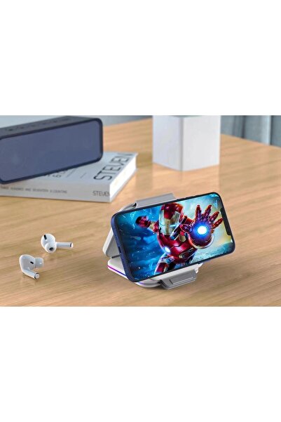 VALA Incarcator Wireless Magnetic 3 în 1 VALA® MagSafe LED, Ultra-Portabil, Pliabil, incarcare rapida