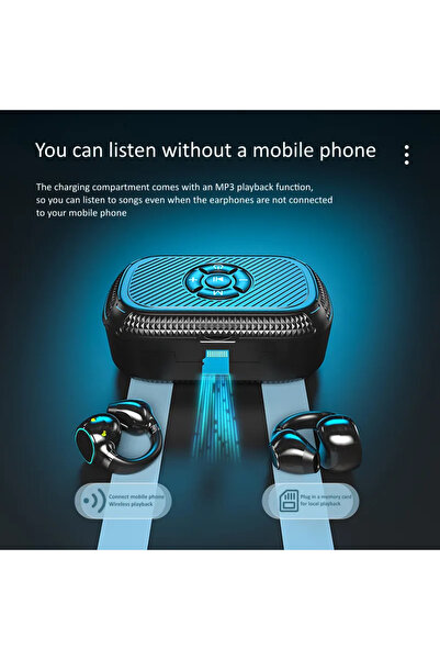 Tws Wireless Ear Clips Headphones, Vala® DX15 TWS, Bluetooth V5.3, Touch Operation, Noise Cancelling, Microphone