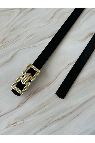 CSR AKSESUAR Δερμάτινη ζώνη με χρυσή πόρπη