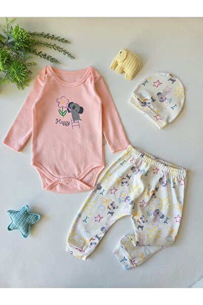 GizaKids 100% Cotton Baby Girl Long Sleeve Seasonal 3-Piece Set