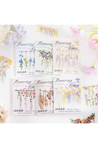 İthal P4-10 bucăți autocolant PET cu flori - Număr: 1