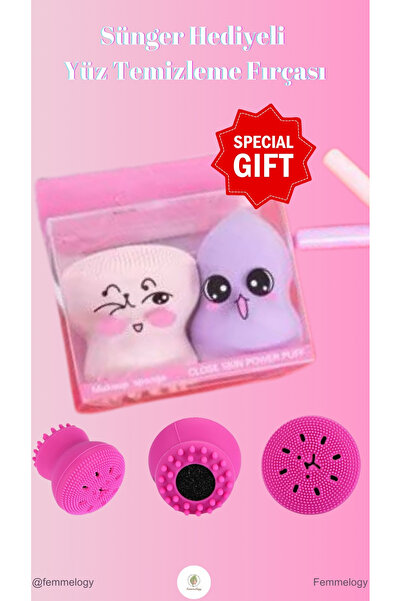 Femmelogy فرشاة تنظيف البشرة من السيليكون من أهتبوت وفرشاة تدليك ذات تأثير تق...