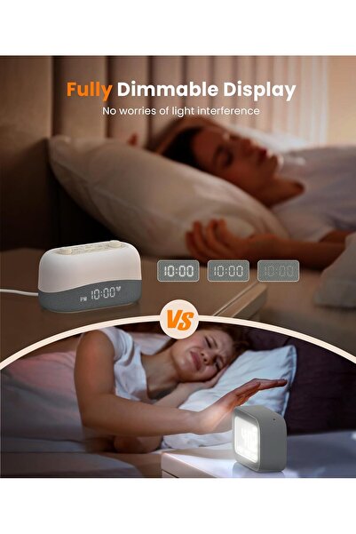 VALA Dispozitiv Sunete Albe VALA® W20, Multifunctional 4-in-1, 29 Sunete HD, 8 Culori Ajustabile, Pentru