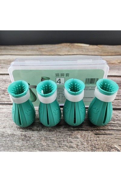 Choice 488181 (4 pieces) Three Colors Are Available Cat Claw Protector Bath Anti-Scratch Cat Shoes For Cat