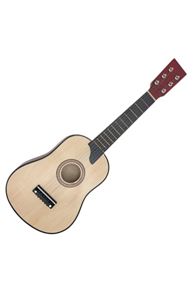 LEIBOO Ξύλινη και πλαστική κιθάρα για παιδιά, 6 μεταλλικές χορδές, 63 εκ.