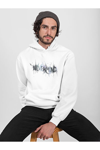 NEVERMIND oversized με τύπωμα Φούτερ με κουκούλα Unisex