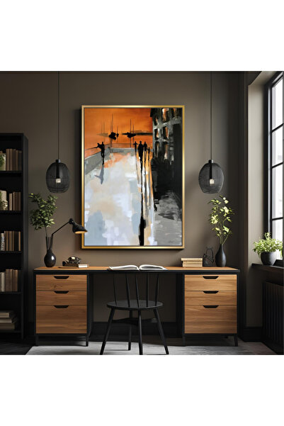 Markazip Altın Metal Çerçeveli Kanvas Tablo 70x100cm EYL95-K-A