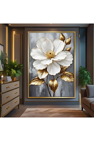 Markazip Altın Metal Çerçeveli Kanvas Tablo 70x100cm EYL99-K-A